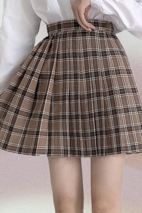 Plaid Pleated Skirts for Women with Side Zipper Closure, Adjustable size buckles at the waist to shrink the size. Soft and drape well fabric makes beautiful hems and pleated details. Pleated Skirt for Girls have many size to choose. Above knee skirt, high waist skirt, concealed side zipper. #amazon #amazonfinds #amazonbestsellers #mini #skkirt #pleated #sidezipper #highwaisted #hemmed #skater #school #uniform #tennis #alined #plaid #brown School Skirt Uniform, Plaid School Skirt, High Waisted Plaid Skirt, Above Knee Skirt, Skirt Uniform, School Uniform Girl, School Uniform Skirts, Girl Skater, Plaid Brown