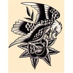 eagle n' rose Geometric Dotwork Tattoo, Traditional Eagle Tattoo, Traditional Eagle, Tato Tradisional, Hawaiian Tattoos, Marquesan Tattoos, Hawaiian Tattoo, Eagle Tattoos, Tattoo Old School