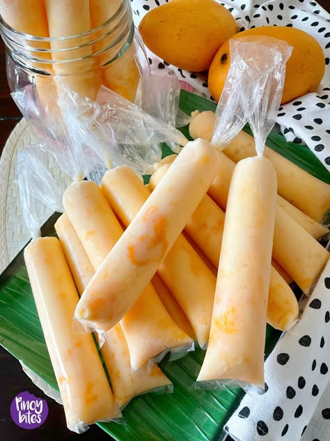 Today is the first real taste of “almost summer” weather, and I’m loving it! Up until a few days ago, it still felt like winter for most of the day. This Mango Ice Candy, Sweet Crepes Recipe, Mango Popsicles, Ice Popsicle, Ice Cream Business, Ice Candy, Candy Ice Cream, Cream Candy, Ice Blocks