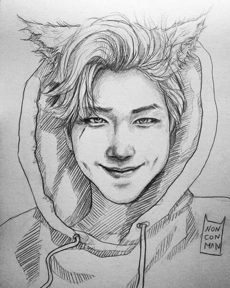 RM ♡ Rap Monster Fanart, Kpop Art, Bts Fan Art, Kpop Drawings, Fanart Bts, Bts Drawings, Bts Art, Bts Chibi, Kpop Fanart