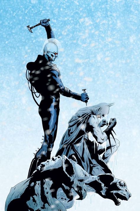 Batman Gotham Knight, Frozen Comics, Art Dc Comics, Batman Painting, Batman Decor, Batman Rogues, Jae Lee, Mr Freeze, Gotham Villains