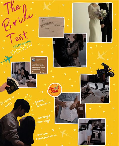 The bride test, booktok collage The Bride Test Book, The Bride Test Aesthetic, Bride Test Helen Hoang, The Bride Test Helen Hoang, The Bride Test, Helen Hoang, Book Edits, Sweet Lips, Reading Area