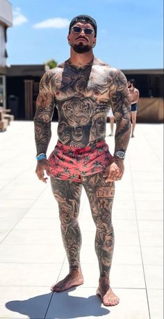 Tattoo Bodysuit Men, Top Chest Tattoo For Men, Mens Full Body Tattoo, Fully Tattooed Man, Leg Tattoo Men Sleeve, Full Body Tattoo Men, Full Leg Tattoo Men, Full Body Tattoo Man, Tiny Tattoos For Men