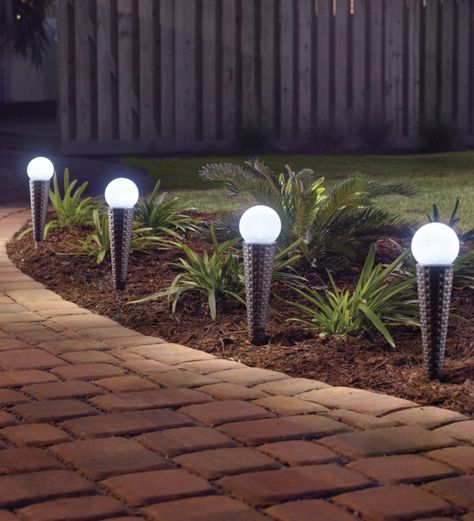 House Lighting Outdoor, Decorative Solar Lights, Outdoor Solar Lamps, Solar Path Lights, Solar Landscape Lighting, Outdoor Lantern Lighting, Solar Landscape, Solar Deck Lights, Solar Pathway Lights