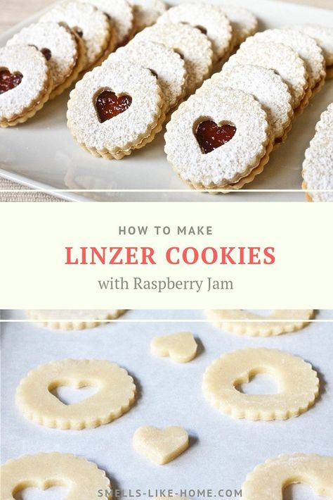 Cookies Easy Recipe, Linzer Cookie, Linzer Cookies Recipe, Cookie Platters, Linzer Cookies, Family Baking, Raspberry Filling, Best Christmas Cookies, Cookies Easy