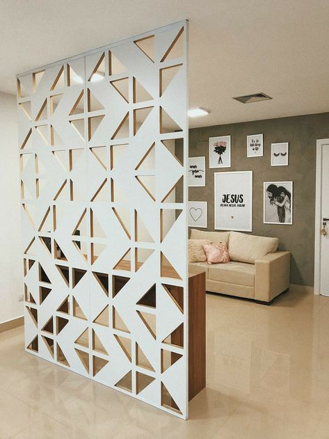 Room Partition Wall, Wall Partition Design, Painted Living Room Furniture, Jaali Design, Partition Designs, Wall Partition, Room Divider Ideas, Living Room Divider, Divider Ideas