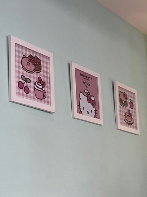 Wall Drawings, Kitty Cafe, Kitty Drawing, Hello Kitty Drawing, Future Room, Wall Board, Spirit Animal, Frames On Wall, Hello Kitty