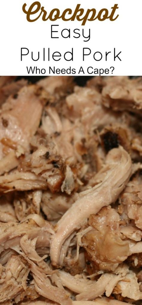 Shredded Pork Crockpot, Party Food For A Crowd, Shredded Pork Recipes, Crock Pot Pulled Pork Recipe, Easy Pulled Pork, Pork Crockpot Recipes, Great Meals, Crockpot Pulled Pork, Diy Easy Recipes