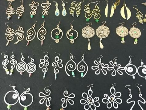 Wire Jewelry Patterns, Diy Wire Earrings, Wire Wrapped Stone Jewelry, Wire Jewelery, Wire Wrap Jewelry Designs, Wire Diy, Wire Wrapped Jewelry Diy, Wire Wrapped Jewelry Tutorials, Wire Jewellery