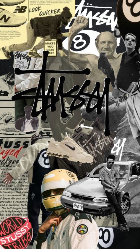 Cool Wallpaper Iphone Vintage, Cool Wallpaper Iphone, Stussy Wallpaper, Streetwear Wallpaper, Wallpaper Iphone Vintage, Just Do It Wallpapers, Stussy Vintage, Album Cover Wallpaper Collage, Sassy Wallpaper