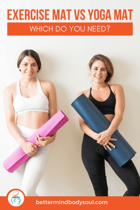 Do you know the difference between an exercise mat and a yoga mat? While they might look similar and seem like they could be the same thing they aren’t. While they both might be able to fit in a bag and come with cool patterns, aesthetics aside, each of them works best with different types of workouts. You may find that you need one of each, which could spark some cool storage ideas. #yoga #mat #exercise #best Cool Storage Ideas, Extra Thick Yoga Mat, Weight Training Routine, Types Of Workouts, Cool Storage, Stretching Exercise, Psychiatric Medications, Workout Mat, Workout Goals