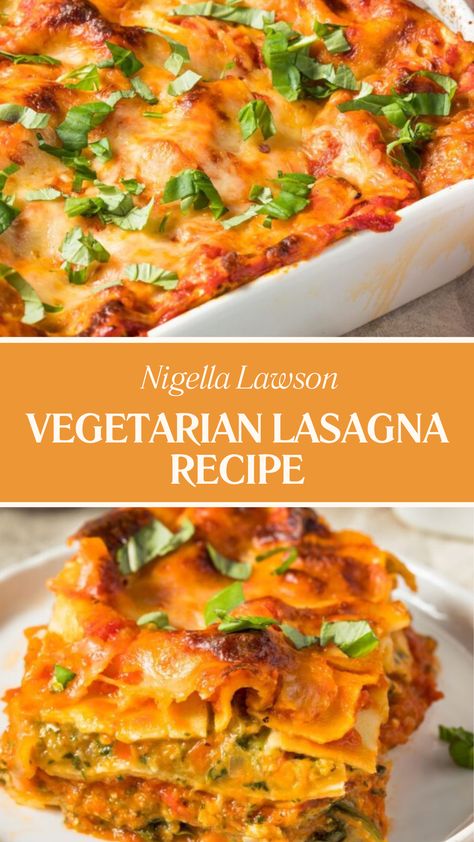 Nigella Lawson Vegetarian Lasagna Recipe Healthy Lasagna Recipes Vegetarian, Indian Lasagna, Lasagna With Vegetables, Healthy Lasagne Recipes, Vegetarian Lasagne Recipes, Recipes With Basil Leaves, Quick Vegetarian Recipes, Lasagna Recipe Vegetarian, Vegetable Lasagna Recipe