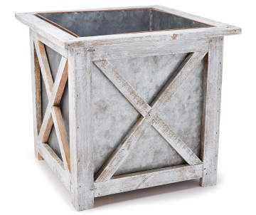 Cube Planter, Decorative Flower Pots, Big Pots, Gray Planter, Porch Remodel, Plant Arrangements, Boho Patio, Deck And Patio, Pots For Plants