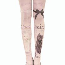 Cat Tights, Funky Tights, Tattoo Tights, Black And White Kittens, Silk Stockings, Printed Tights, Style Kawaii, Tights Socks, Party Pants