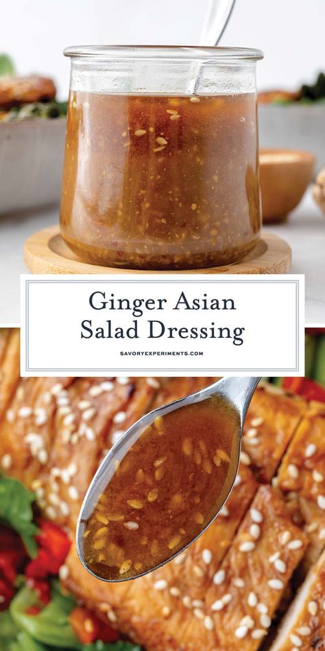 Japanese Ginger Dressing, Japanese Salad Dressing, Sesame Salad Dressing, Ginger Asian, Healthy Dressing Recipes, Asian Salad Dressing, Steakhouse Recipes, Dressing Healthy, Ginger Salad Dressings