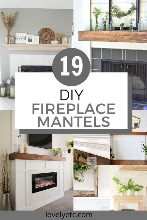 Diy Fireplace Mantels, Diy Fireplace Mantle, Diy Mantle, Fireplace Mantel Ideas, Fireplace Trim, Diy Fireplace Mantel, Fireplace Mantel Designs, Faux Fireplace Mantels, Simple Fireplace