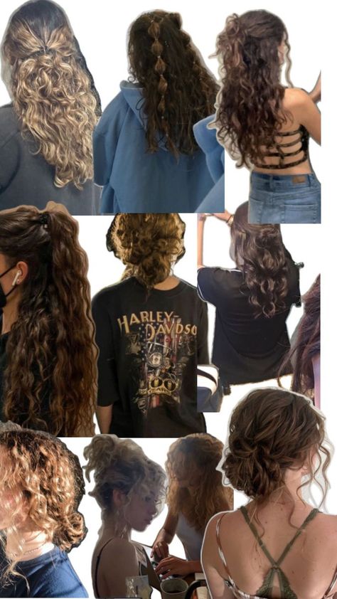 Effortless Beach Waves Trends: Relaxed and Natural Hairstyles for Sun-Kissed Beauty Cute Wavy Hairstyles For Medium Hair, Hairstyles On Wavy Curly Hair, Hairstyles For Waves Hair Natural, Curly Hair Styles For Concert, Side Path Hairstyles Long Hair, Short Hairstyle Beach, Hair Inspo Style Curly, Natural Hairstyles Wavy Hair, Curl Wavy Hairstyles