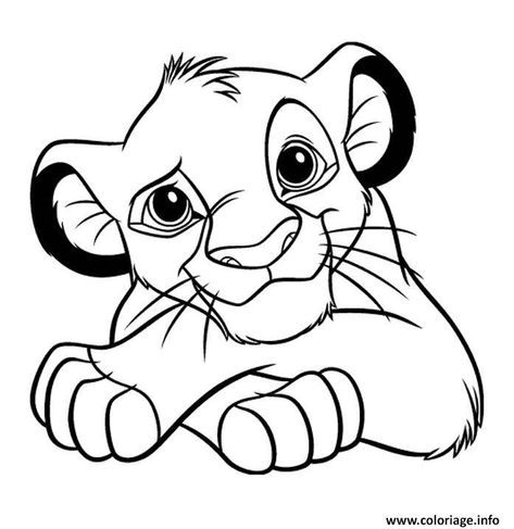 Coloriage le roi lion 2019 simba Dessin à Imprimer Lion King Drawings, Roi Lion, Disney Art Drawings, Disney Colors, Lion Cub, Disney Coloring Pages, Outline Drawings, Disney Tattoos, The Lion King