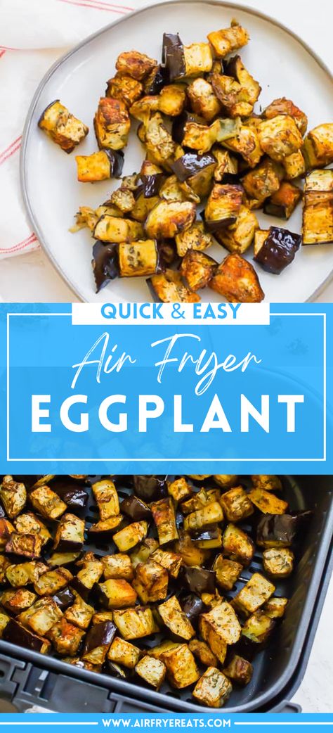 Eggplant And Zucchini Recipes Air Fryer, Air Fryer Greek Recipes, Cauliflower And Eggplant Recipes, Eggplant In Airfryer, Eggplant Fries Air Fryer Recipes, Chinese Eggplant Recipes Air Fryer, Air Fried Eggplant Recipes, Egg Plant Recipes Air Fryer, Brinjal Recipes Air Fryer