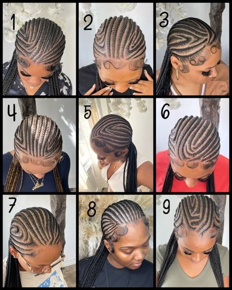 Cornroll Styles Black Women, 10 Braids Hairstyles Black, Pattern Cornrows Black Women, Fulani Braids With Knotless Braids In The Back, Row Back Braids Black, Row Back Hairstyles For Black Women, Cornrow Outfits Black Women, Alicia Keys Braids 2023, Braids Braided To The Back