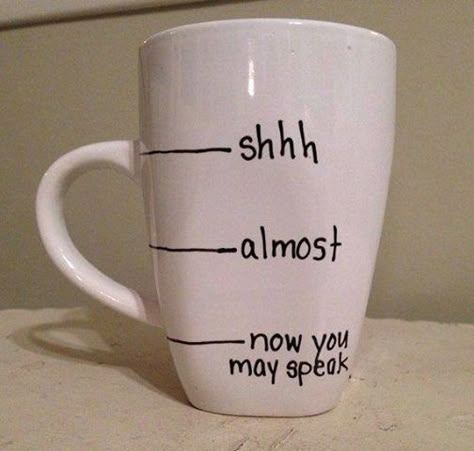 How to interact with non-morning people. Tanah Liat, Coffee Coffee Coffee, Cadeau Diy, Diy Coffee, Coffee Design, Funny Coffee Mugs, Coffee Love, Coffee Coffee, Coffee Humor