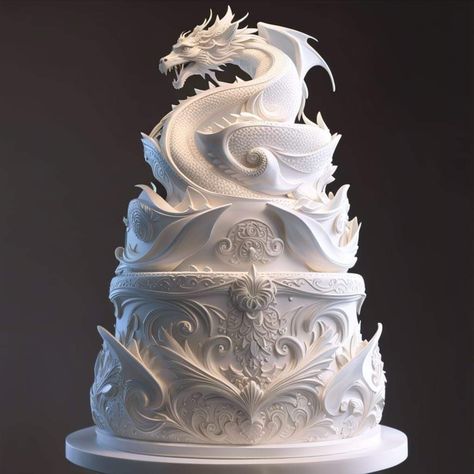 Wolf Wedding Cake, Fantasy Wedding Cake, Dragon Wedding Cake, Pond Wedding, Dragon Wedding, Dragon Cake, Fantasy Wedding, Fantasy Theme, Dragon Eye