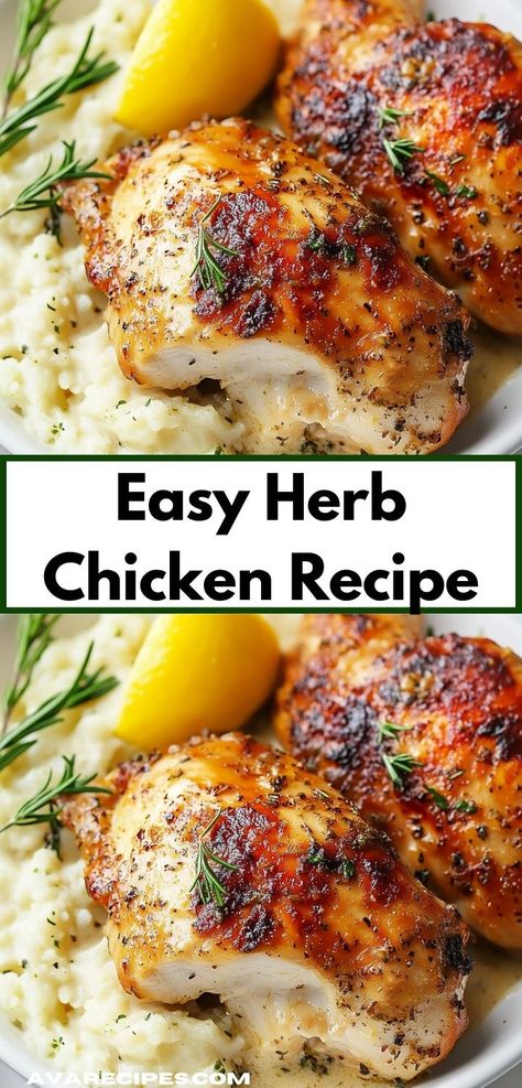 Searching for a comforting and satisfying meal? This herb chicken recipe delivers on taste and ease. Perfect for a cozy family dinner, it’s a delightful way to bring everyone together. Chicken Tender Recipes Healthy, Herb Chicken Recipes, Rosemary Chicken Recipe, Histamine Foods, Yummy Dinner Ideas, Low Histamine Foods, Lemon Rosemary Chicken, Lemon Herb Chicken, Thyme Chicken