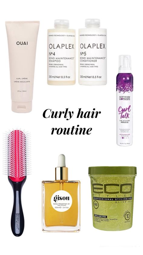 Curly hair routine with shampoo,conditioner,curl creamfoam,gel,hair oil Ouai Curl Creme, Curly Shampoo And Conditioner, Best Shampoo And Conditioner For Curly, Best Curly Hair Shampoo And Conditioner, Wavy Hair Shampoo And Conditioner, Shampoo And Conditioner For Curly Hair, Best Hair Routine, Best Curly Hair Shampoo, Curly Hair Shampoo And Conditioner