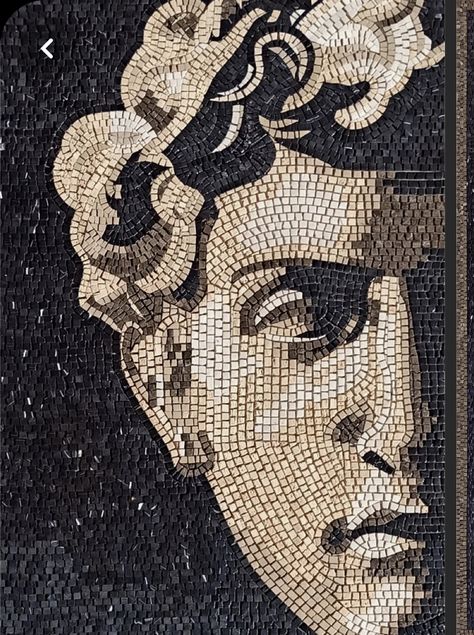 Mosaic Wall Art Murals, David Portrait, Roman Mosaic Art, Mozaik Art, Mosaic Drawing, Portrait Mosaic, Michelangelo David, Sicis Mosaic, Michelangelo's David