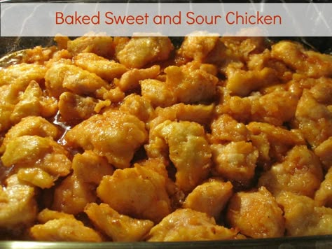 Baked Sweet And Sour Chicken, Sweet And Sour Chicken, Sweet Sour Chicken, Sweet N Sour Chicken, Think Food, Sweet And Sour, Ww Recipes, Main Dish Recipes, What's For Dinner