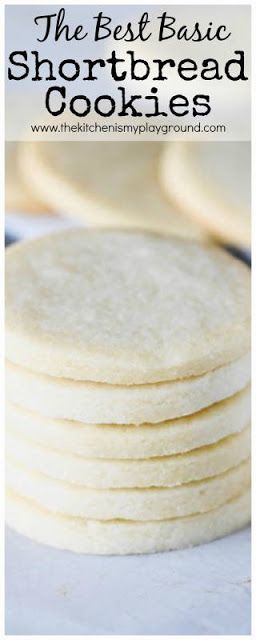 Basic Rolled Shortbread Cookies Recipe ~ tender, rich, buttery-flavored cookies that stand great just as they are, or provide a wonderful canvas for added embellishments, like a dip in chocolate, or smear of frosting. www.thekitchenismyplayground.com Rolled Shortbread Cookies, Shortbread Cookies Recipe, Cut Out Cookie Recipe, Dipped Cookies, Shortbread Cookie Recipe, Soft Sugar Cookies, Buttery Cookies, Brownie Cookies, Cut Out Cookies