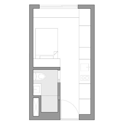 Small Apartment Floor Plans, Micro House Plans, Micro Housing, Tiny House Studio, Small Apartment Plans, Micro Apartments, Mini Apartments, Student Apartment, Pod House