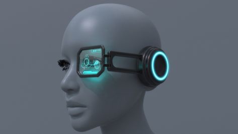 Sci fi and military monocle, DEALER DE DESIGN on ArtStation at https://www.artstation.com/artwork/klyEzd Space Western, Vr Goggles, Swimming Anime, Wearable Technology, Drawing Reference Poses, Reference Poses, Clue, Drawing Reference, Goggles