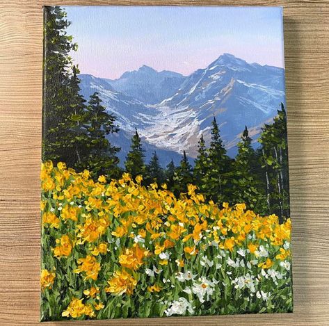 Realism Art Landscape, Small Painting Gift Ideas, Scenery To Paint, Painting On Things, Marker Inspiration, Pretty Paintings, Oil Pastel Art, Canvas Painting Designs, Landscape Art Painting