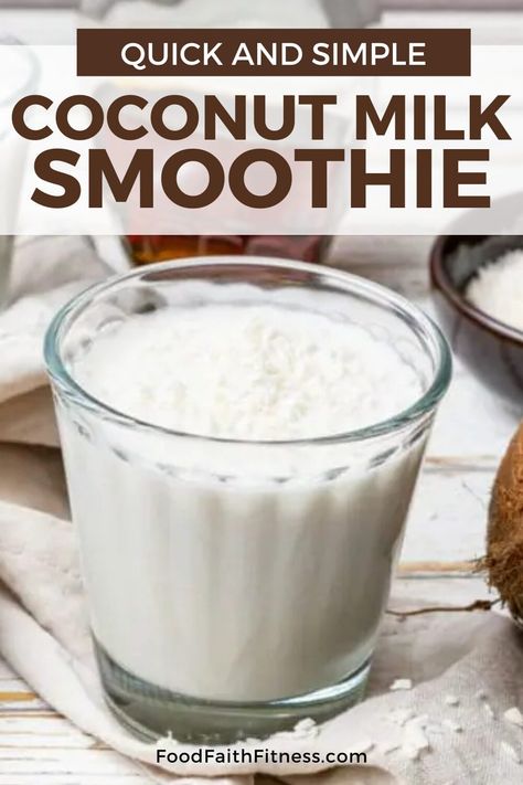 Kickstart your morning with a creamy coconut milk smoothie. Packed with vitamins and minerals, it's a delicious and energizing way to fuel your day. Coconut Milk Smoothie Healthy, Coconut Milk Recipes Drink, Coconut Milk Smoothie Recipes, Recipes Using Coconut Milk, Coconut Milk Tea, Coconut Milk Drink, Clean Eating Snack Recipes, Clean Eating Easy, Coconut Milk Smoothie