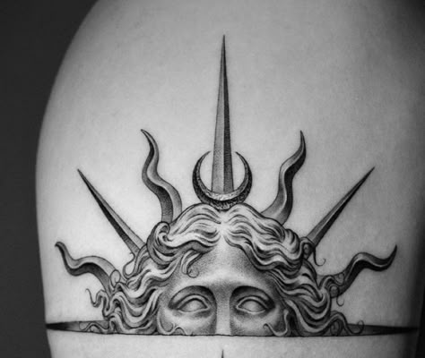 Oni Tattoo, Simple Tattoos For Guys, Ball Tattoo, Capricorn Tattoo, Dragon Ball Tattoo, Full Arm Tattoos, Traditional Tattoo Sleeve, Greek Statues, Lion Tattoo