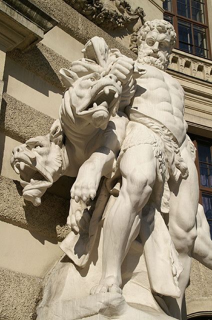 Hercules and Cerberus by Moravius, via Flickr Hofburg Palace Vienna, Hercules Statue, Hercules Tattoo, Hofburg Palace, Hades 2, Ancient Greek Sculpture, Statue Tattoo, Istoria Artei, Greek Mythology Tattoos