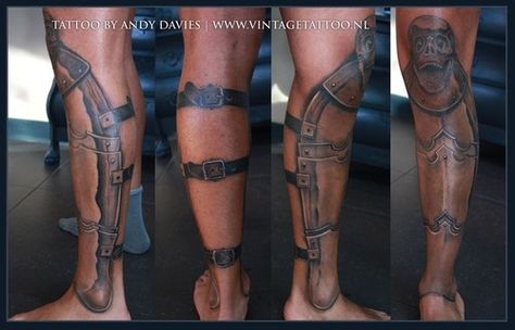 Male Leg Tattoos, Gladiator Armor, Armour Tattoo, Sock Tattoo, Cover Up Tattoos For Men, Flower Leg Tattoos, Siren Tattoo, Leg Armor, Armor Tattoo