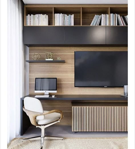 Modern Home Offices, Home Office Inspiration, Small Home Office, Modern Home Office, Home Office Space, Home Offices, Office Interior Design, Home Office Design, Tv Unit