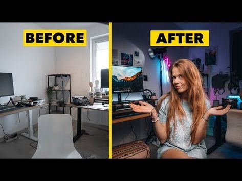 (3) Turning a Small Room into an EPIC VIDEO Studio! - YouTube In Home Youtube Studio, Home Youtube Studio Setup, Youtube Creator Studio, Content Creator Studio Ideas, Home Content Studio, Studio Youtube Room, Podcast Studio Design Home, Home Youtube Studio Ideas, Small Youtube Studio Ideas