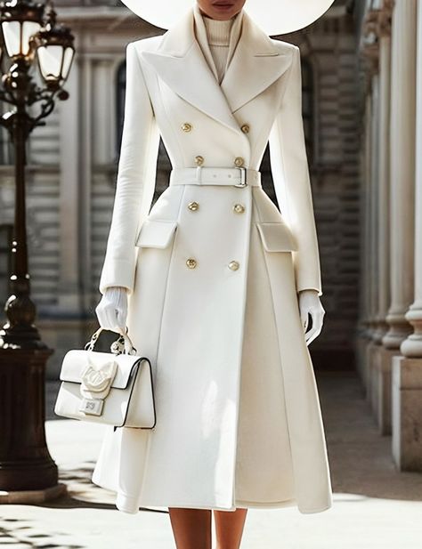 White wool coat