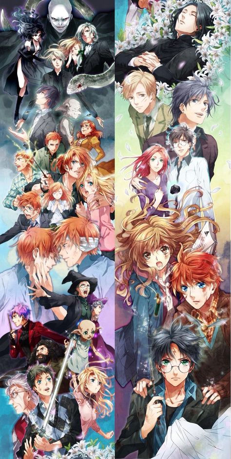 harry potter manga version Harry Potter Characters Anime, Anime Harry Potter Characters, Harry Potter Anime Wallpaper, Harry Potter Anime Art, Harry Potter Anime Fanart, Harry Potter Characters Fanart, Howard Harry Potter, Citate Harry Potter, Harry Potter Cartoon