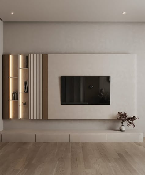 MASTER BEDROOM | Oman :: Behance Tv Unit For Bedroom Modern, Tv Unit Bedroom Design, Tv Unit Design Modern Bedroom, Tv Unit Design For Bedroom, Floating Tv Wall, Lcd Panel Designs, Bunk Bed Decor, Bedroom Tv Unit Design, Tv Unit Bedroom