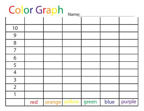 Printable Color Graph Preschool Graphs, Fun Educational Games, Color Graphing, Preschool Colors, Graphing Activities, Early Math, Math Activities Preschool, Educational Games, Basic Colors