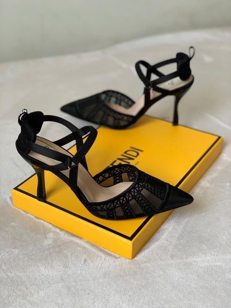 Fendi Shoes Heels, Elegant Shoes Heels, Fendi Heels, Boogie Shoes, Chic High Heels, Fashion Shoes Heels, Shoes Heels Classy, Classy Shoes, Heels Classy