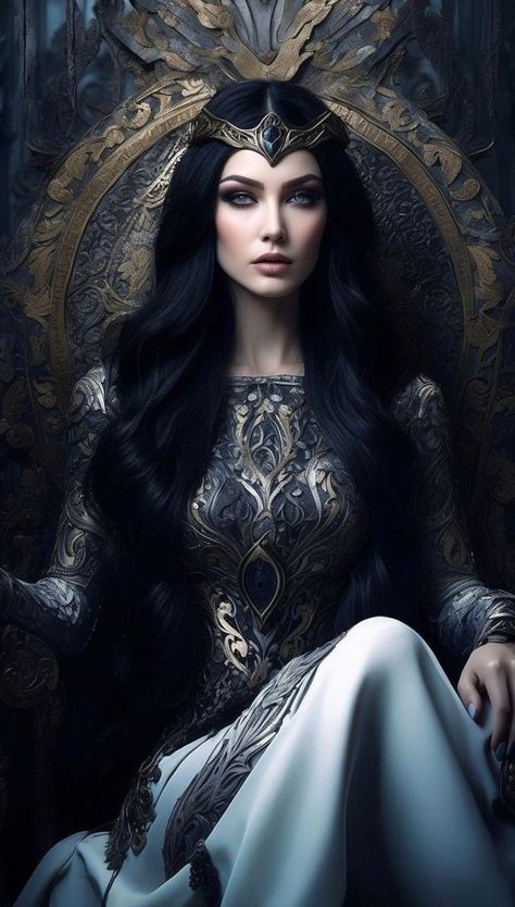 Fantasy Queen, Dark Princess, Dark Queen, Queen Art, The Weaver, Fantasy Story, Arte Fantasy, High Fantasy, Dark Beauty