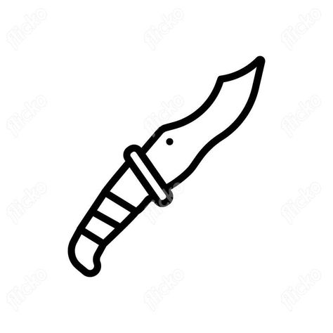 Knife Outline, Knife Icon, Elements Drawing, Simple Knife, Knife Drawing, Element Illustration, Flat Vector, Drawing Easy, Icon Download