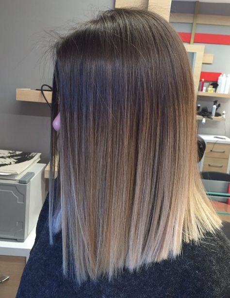 Brown Hair Balayage, Short Straight Hair, Short Hair Balayage, Brown Blonde Hair, Ombre Hair Color, Long Straight Hair, Hair Color Balayage, Brunette Hair, Ombre Hair