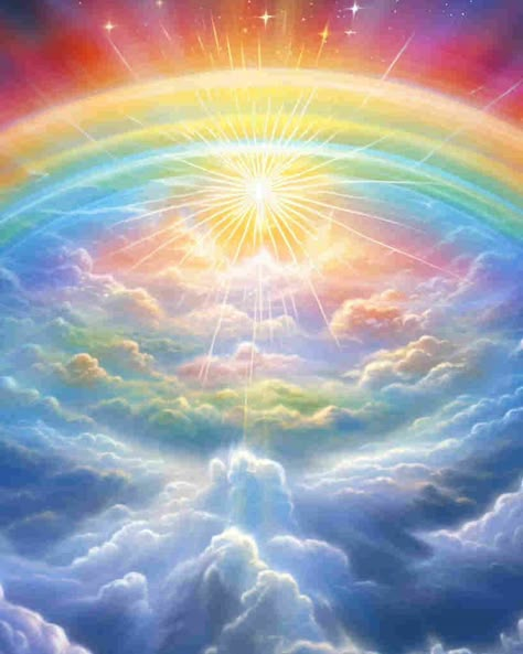 Rainbow cloud🌈｜original spiritual artwork 🧚🏻original AI art combine with spirituality 👉commercial use unavailable #healingart #spiritualart #spiritualawakenings #spiritualhealing #arthealing #aiartist Money Consciousness, Galactic Federation Of Light, Spiritual Art Soul, Opal Art, Galactic Federation, Rainbow Warrior, Element Air, Heaven Art, Color Dream