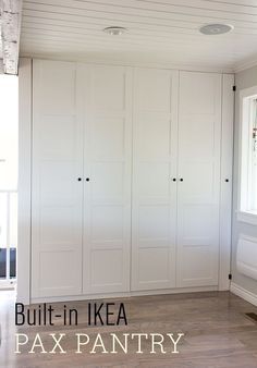 Kitchen Chronicles: Ikea Pax Pantry Reveal! Ikea Pax Pantry, Pax Pantry, Cabinet Ikea, Ikea Pantry, Kitchen Ikea, Built In Pantry, Ikea Pax Wardrobe, Pantry Wall, Pax Wardrobe